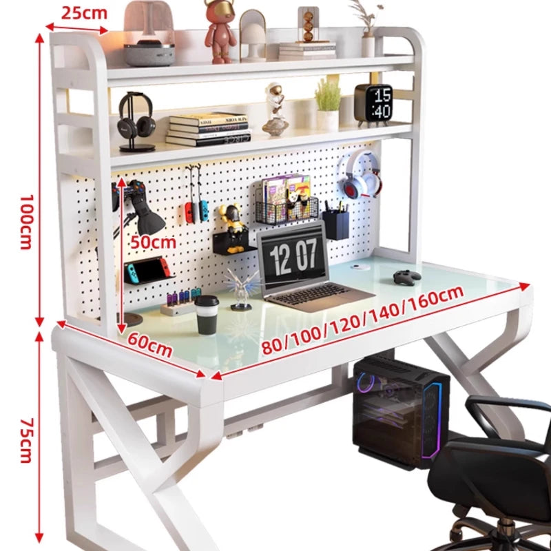 Shelves Modern Office Desk Storage Aesthetic Writing Standing Office Desk Gaming Bedroom Bureaux De Chambre Home Furniture