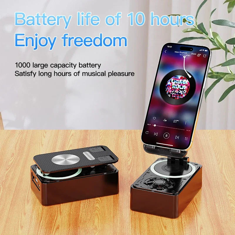3 In 1 Mobile Phone Bracket Bluetooth Speaker Power Bank Rotating Foldable Lazy Desktop Holder Stand For Cell Phone Tablets iPad