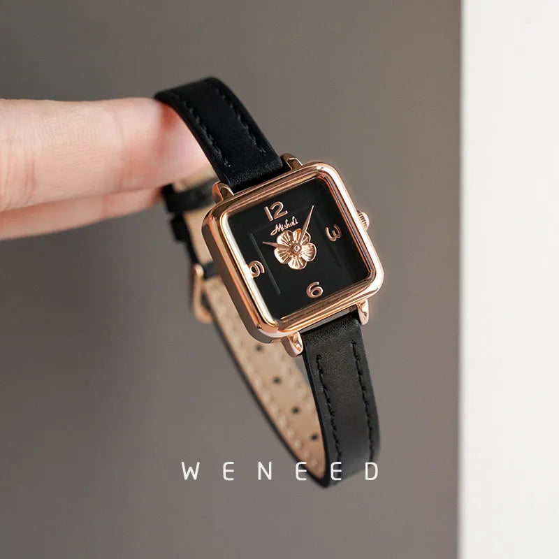 Watches for women 2026 new square fashion light luxury women's quartz women's watch high-end red quartz watch gift for women