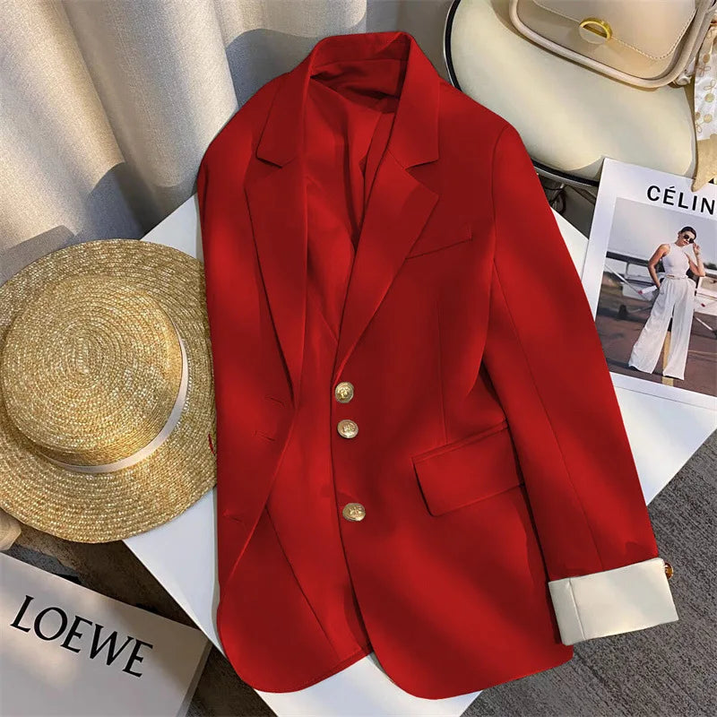 Women's Blazer Coat Spring Autumn Korean Version Leisure Ladies  Suit Jacket Design Sense Korean Version Female Suit Top