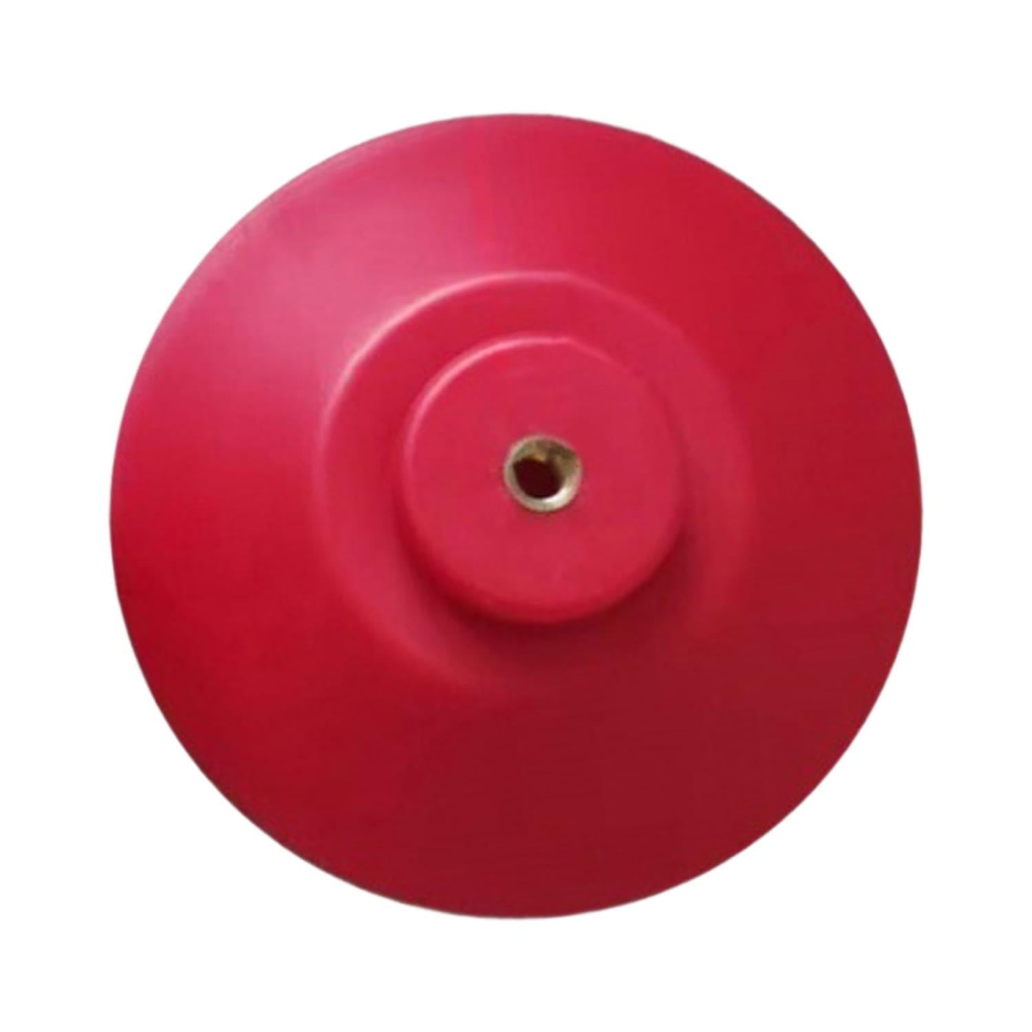 Steering Wheel Holder Stand Base Easy to Install Accessories Professional Repair Parts Universal Wheel Alignment Essential Tool Red circular plastic steering wheel holder stand base with a central metallic hole for universal alignment tool use.