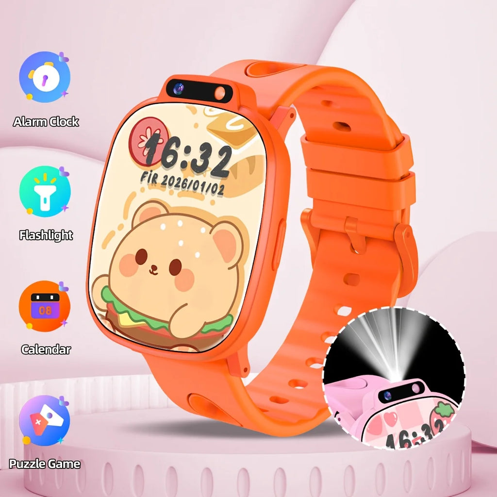 LAXASFIT Kids Smart Watch 1.88" HD Photo Album Watch Faces Educational Games Alarm Reminder Camera Calendar for Boys Girls