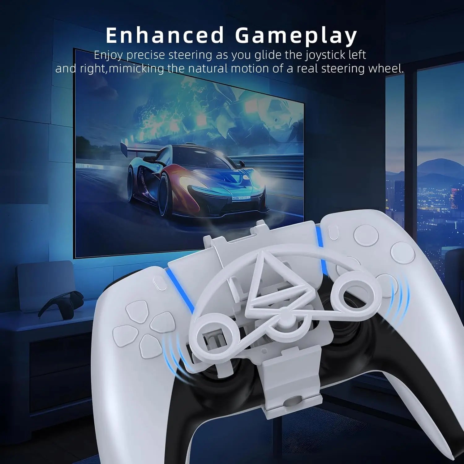 For DualSense PS5 Games Console Gamepad Mini Racing Steering Wheel Accessories