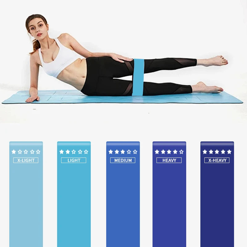 5Pcs Fitness Elastic Band Resistance Band Yoga Exercise Training Gym Fitness  Sports Ring Sports Crossfit Resistance Bands