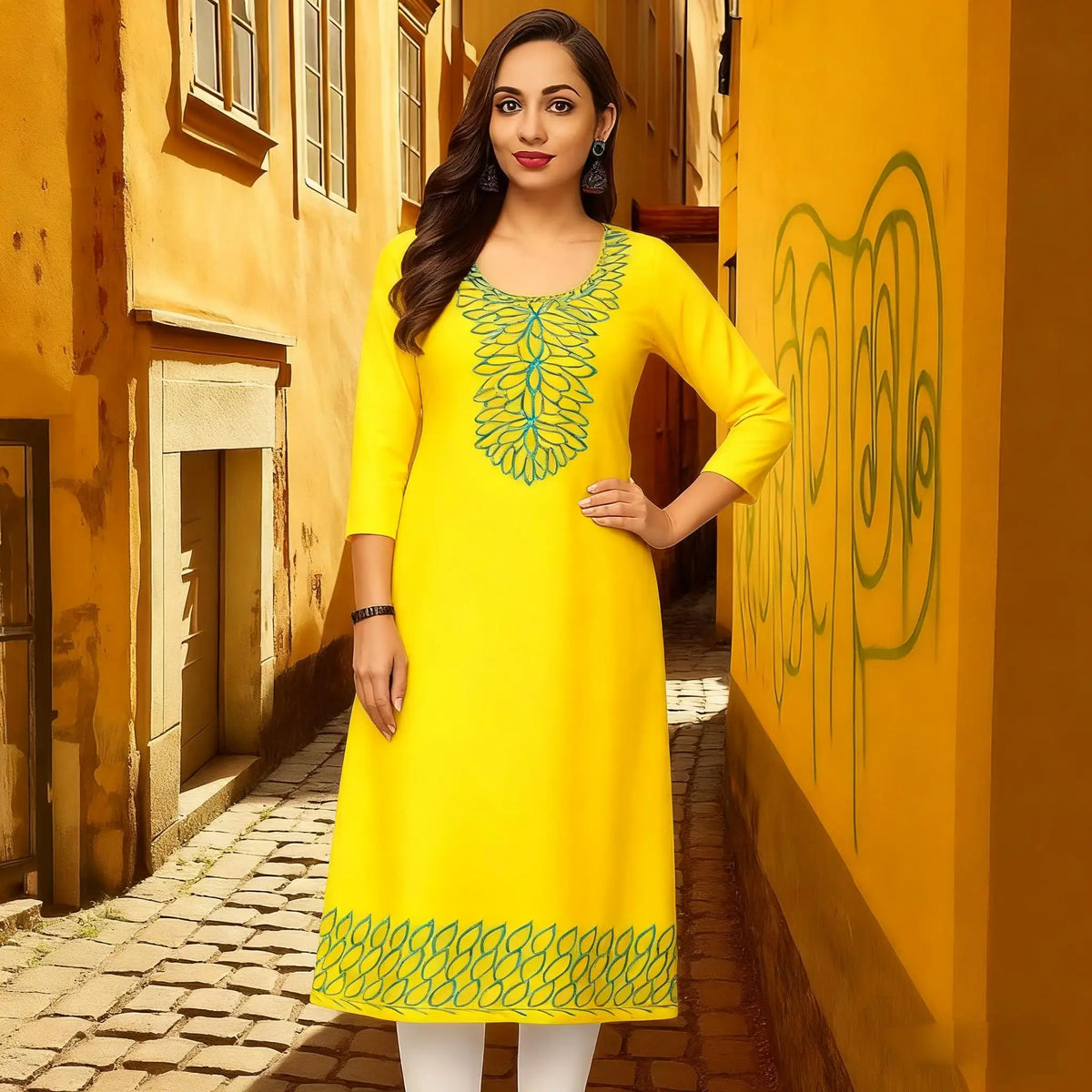Muslim Kurtta Casual Dress Middle Eastern Straight Casual Ethnic Slit hem Mandarin Peacock National Style Caftan Turkish Abaya