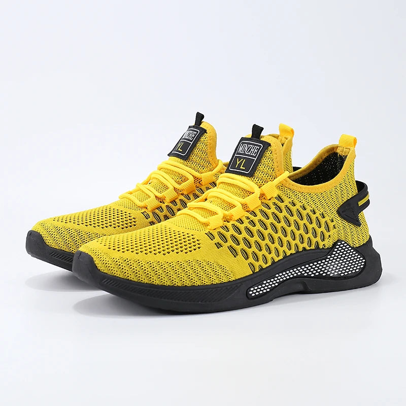 Men's Casual Sneakers with Breathable Mesh Slip-On Design - Durable Soles, Mid-Top Design Suitable for Hiking, Outdoor Activities, and Everyday Wear. Comfortable Shoes for Spring, Summer, and Autumn. Casual Sneakers for Home