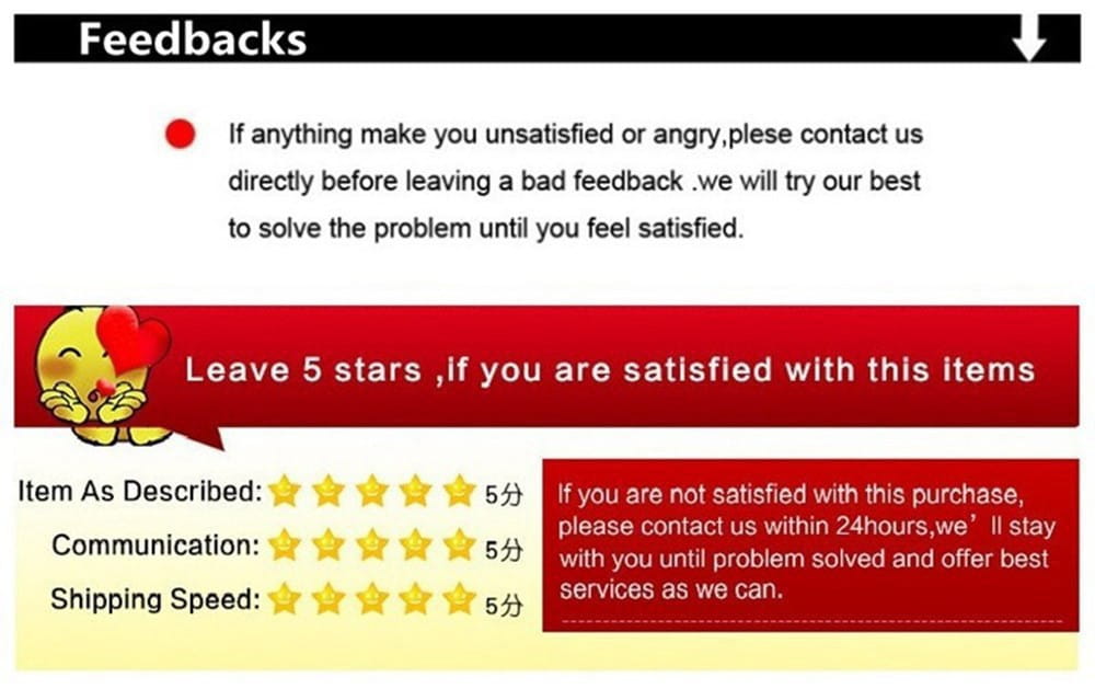 red and yellow customer feedback graphic with a cartoon character holding a heart illustrating artificial flowers for home decoration in an autumn sunflower bouquet to send flowers with warmth and care