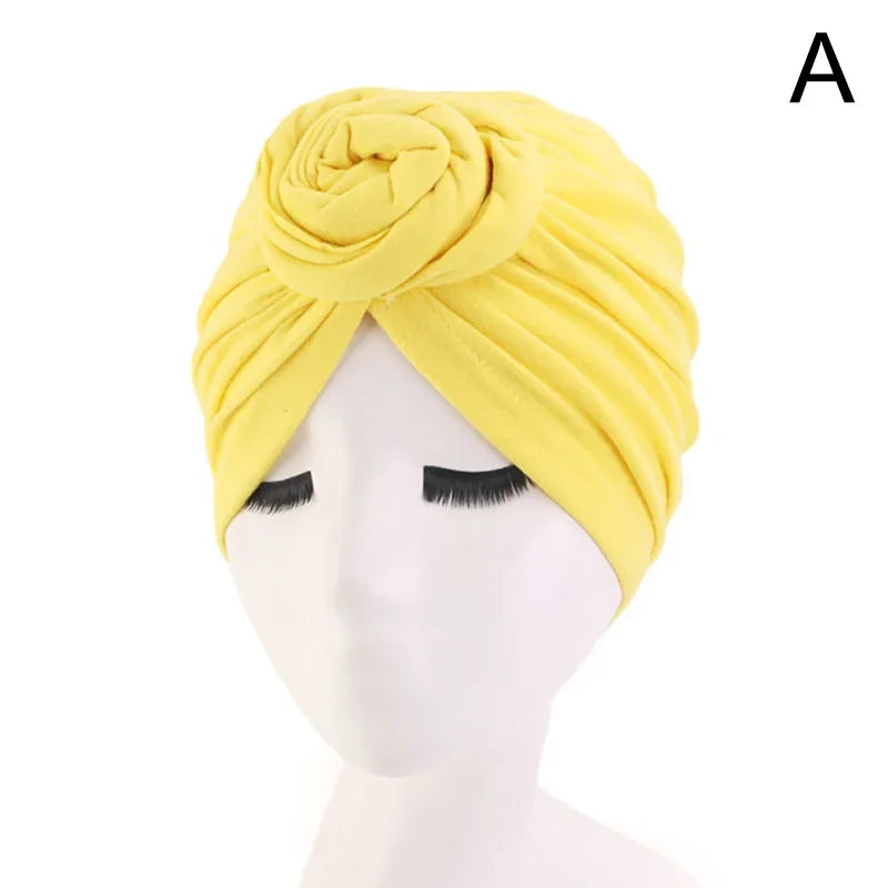Women Head Wraps India Hat Hijabs Cap Ladies Turban Bonnet Soild Color Cotton Top Knot Inner Hijab Caps African Twist Headwrap