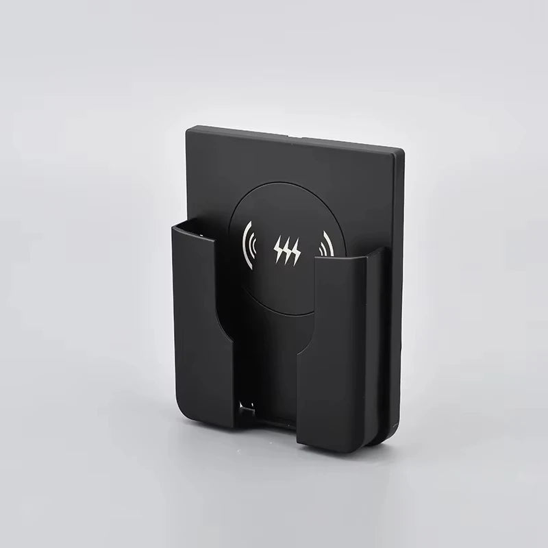15W Wall-Mount Wireless Charger, Qi Universal Fast Charging Panel for iPhone & Android, Flush AC 110–220V In-Wall Phone Charger