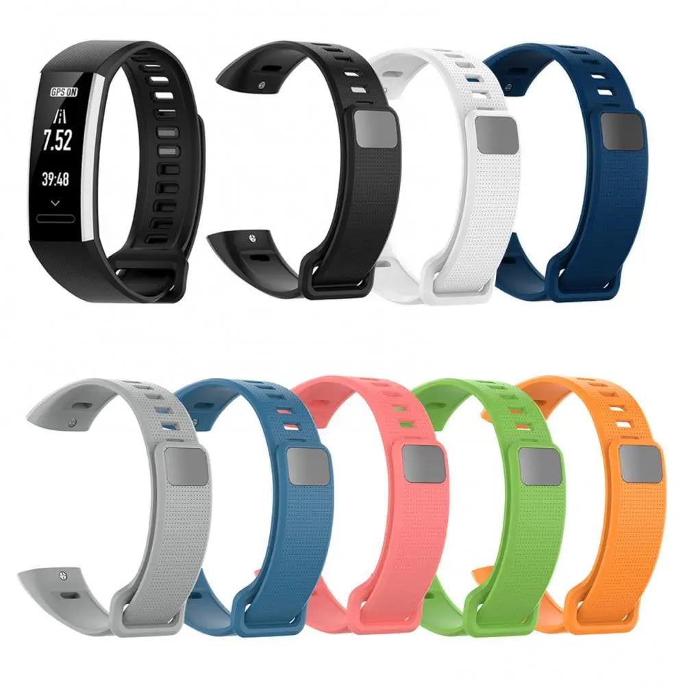 Bracelet en silicone coloré pour Huawei Band 2 Pro, doté d’un design élégant avec des trous réglables et une finition mate, pour bracelet à porter au poignet