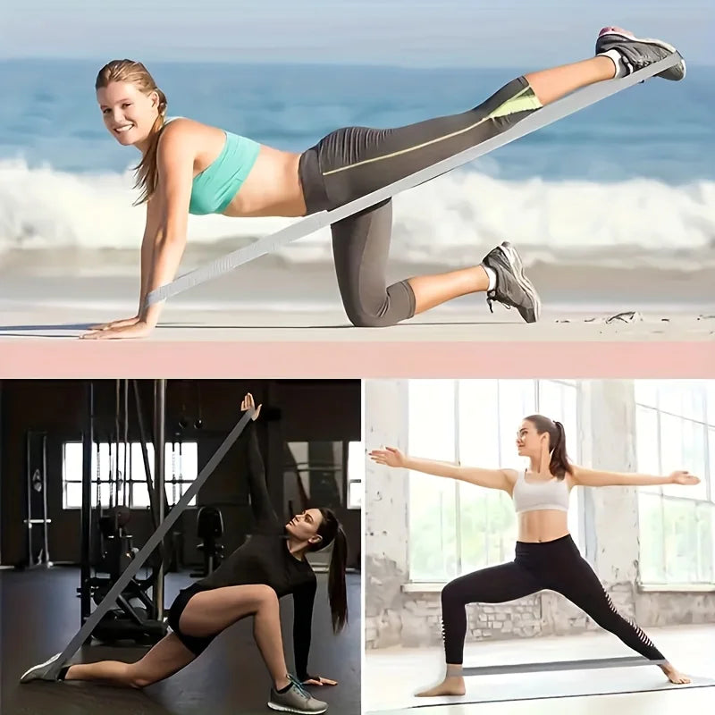 Fitness Resistance Bands Knit Elastic Stretch Training Pulling Bands Large Medium Small Resistance Levels Yoga Strength Training