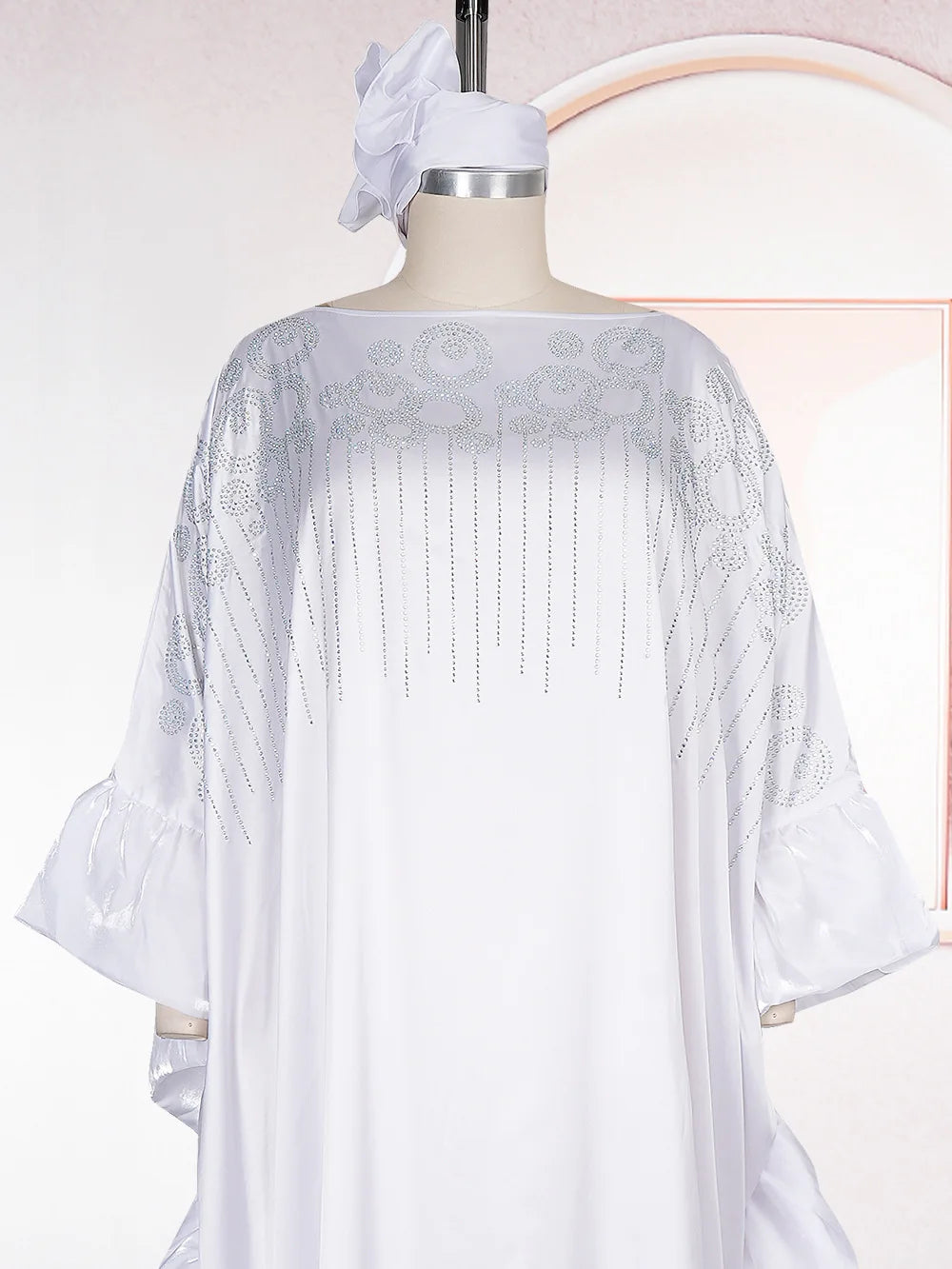 Elegant Women Party Dresses Traditional African Loose Boubou Ruffle Maxi Robes Dubai Hijab Abayas Wedding Party Gown Kaftans