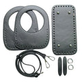 Beach Bag Handmade Accessories, Backpack Creative DIY Wallet, Pu Material Handle, Shoulder Strap, Base Plate, Ear Straps, 8-Piece Set