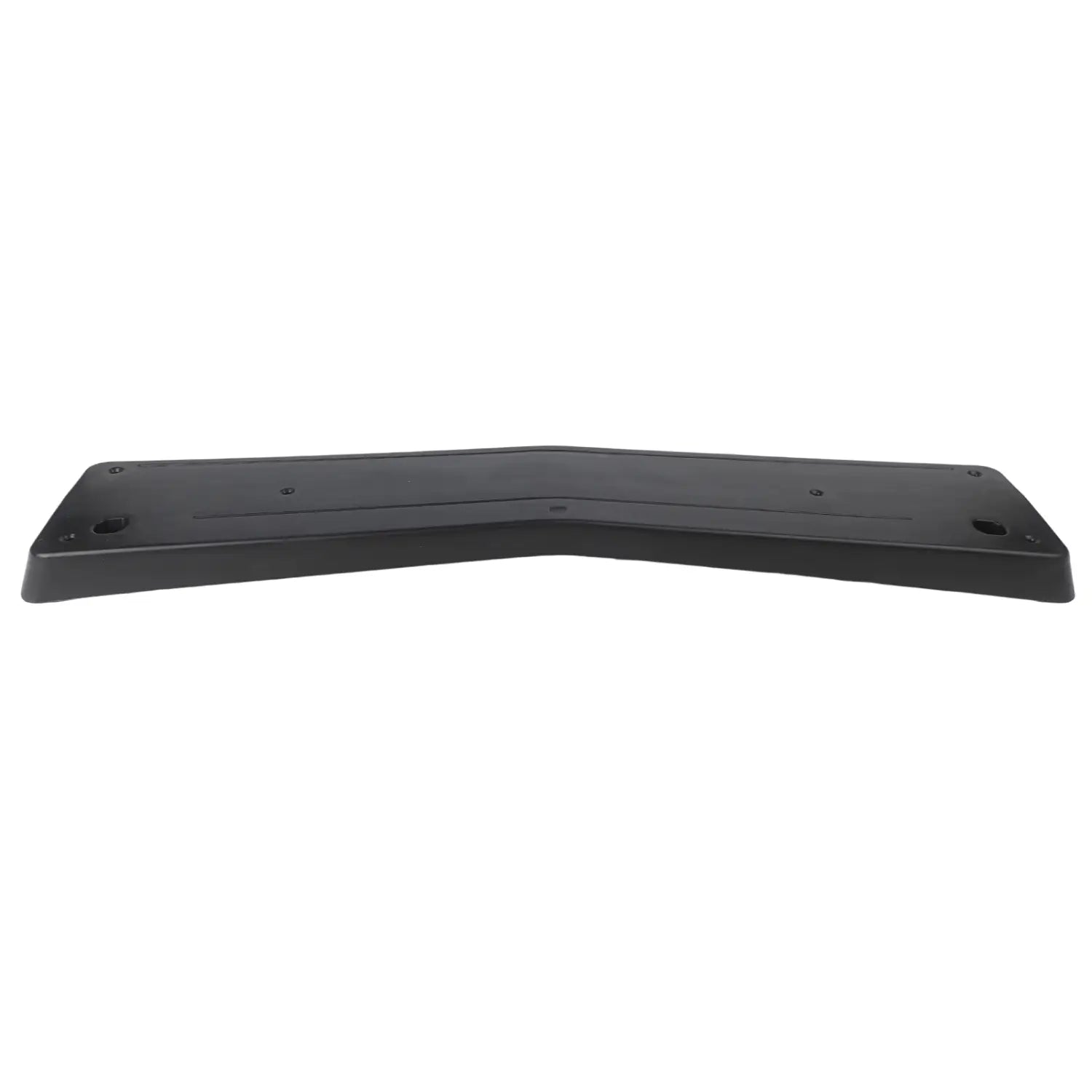 Black plastic license plate frame with curved elongated design and mounting holes for Mercedes c Class W205 front license plate mount A2058801644.
