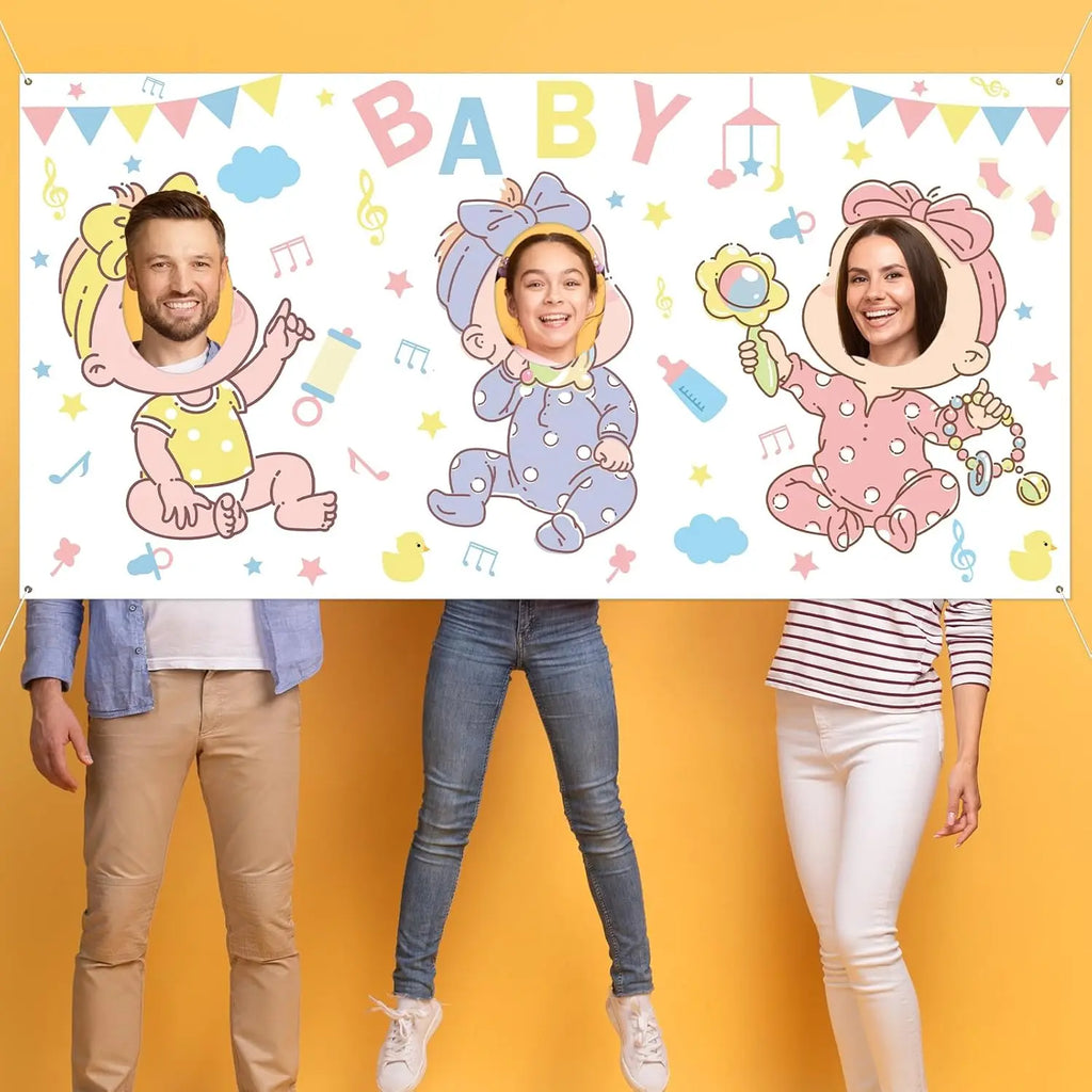 Baby Shower Games Backdrop Feed Me Baby Shower Game Party Background Who is The Babys Daddy Games Banner Funny Bridal Party