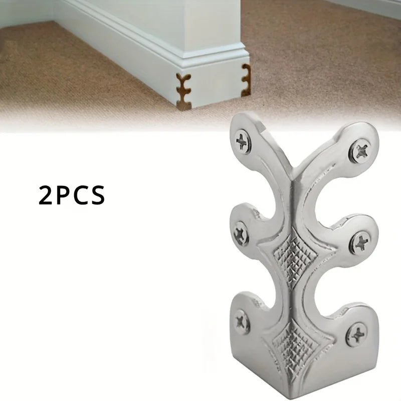Skirting Board Edge Guards for Furniture & Baseboard Protection, Decorative Metal Wall Protectors, Corner Protectors Furniture