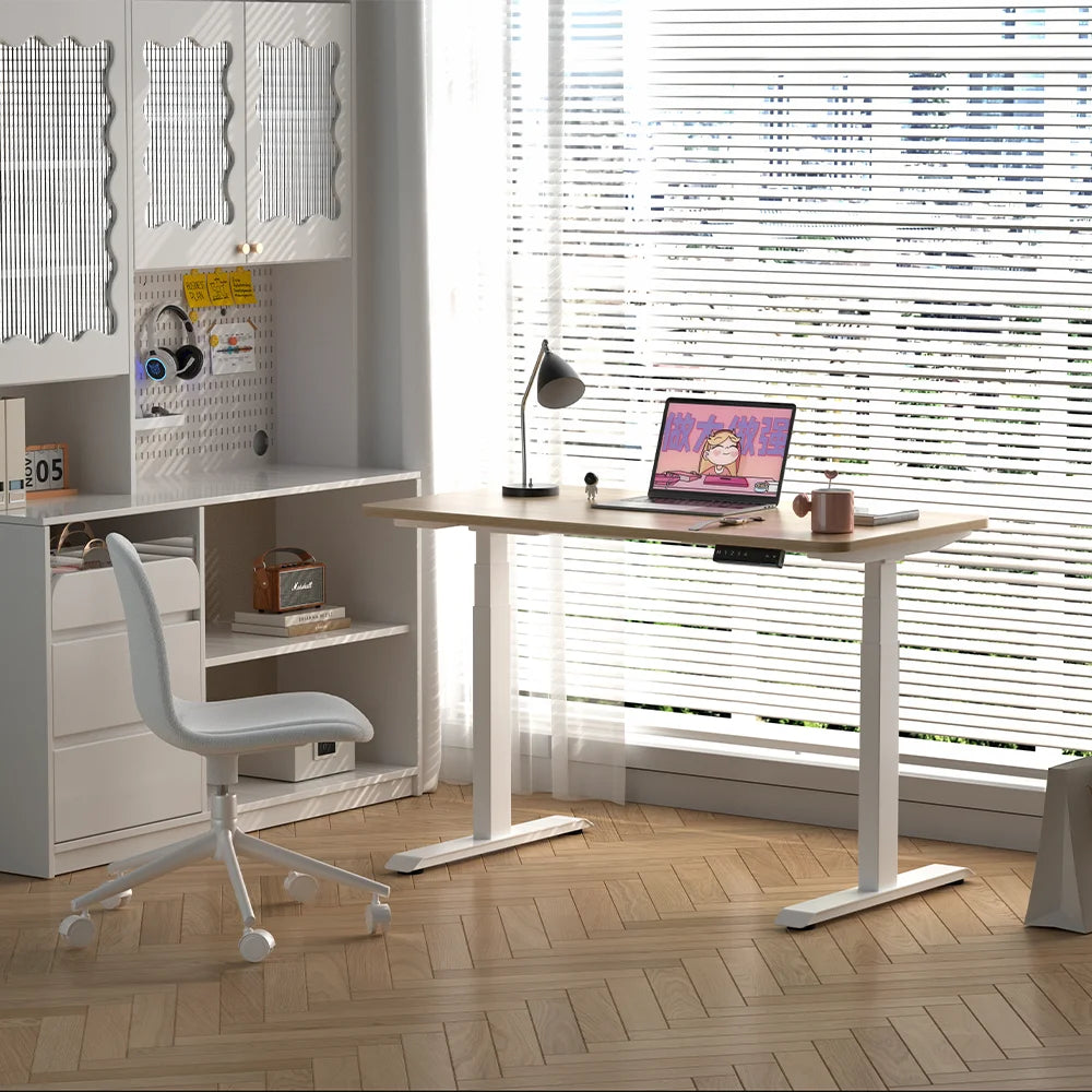 Ergonomic up and Down Desk Adjustable Height Standing Workstation for Home Office Customizable Design Perfect