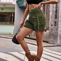 Women Summer Cargo Shorts Casual Pockets Beach Short Pants  Harajuku Chic Short Pants All Match Streetwear Bottoms