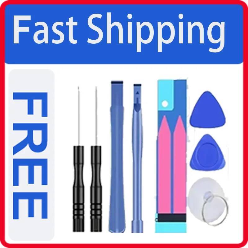 blue and pink phone screen repair toolkit with black screwdrivers included alongside a ykaiserin ba-8300e battery designed for pantech im-100 im-100k im-100s featuring high battery capacity and compatible with high-power chargers