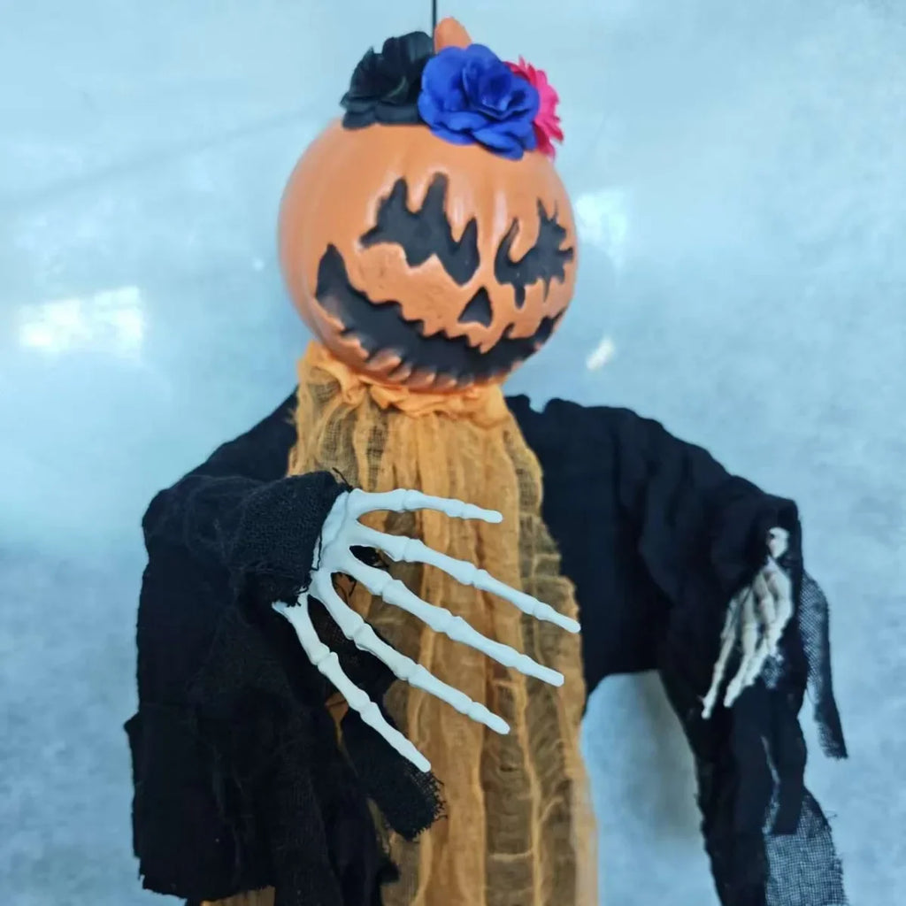 Halloween Hanging Decorations, Pumpkin Head, Ghost Claw&Skeleton Pendants, Spooky Skull Ornaments for Haunted House Party Decor