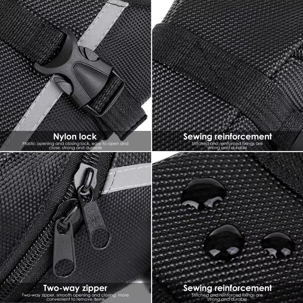 Black Bicycle WaterProof Saddle Bag Bicycle Reflective Tail Bag MTB Bike Universal Rear Bag Outdoor Bicycle Accessories