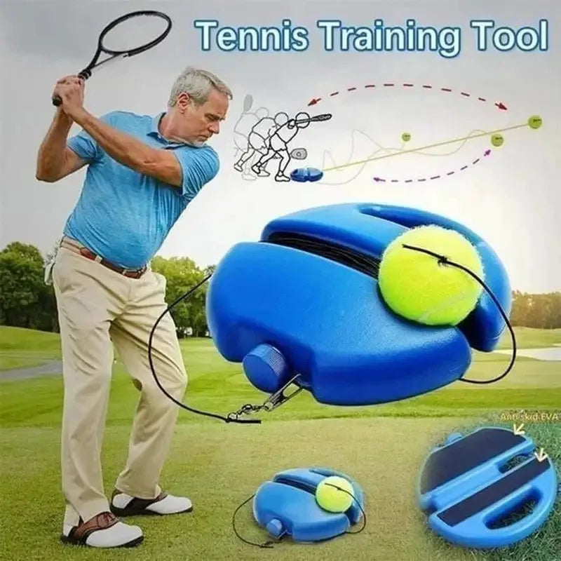 Professional Tennis Training Aids Bases With Elastic Rope Ball Practice Self-Duty Rebound Tennis Trainer Tennis Practice Tool