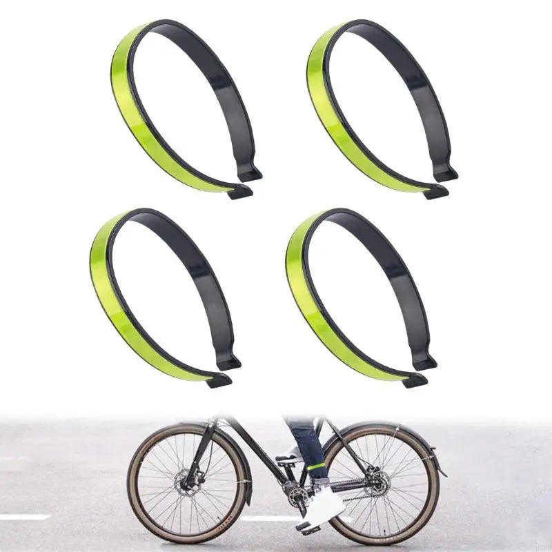 652F 4Pcs Cycling Pant Holder Biking Accessories for Safe Ride, Cycling Trouser Clip, Reflective Band for Bicycles Safety