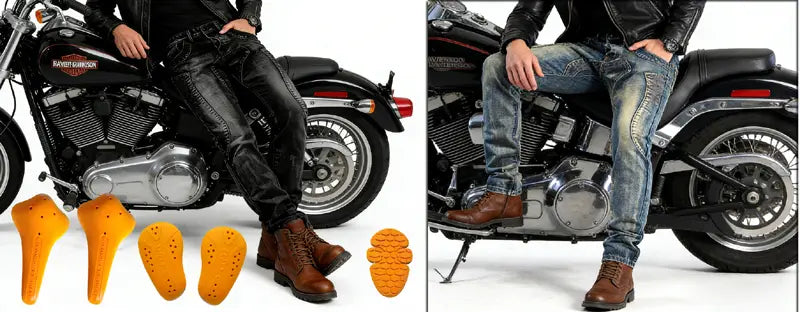 orange breathable protective knee and elbow pads made of durable material for motorcycle racing gear