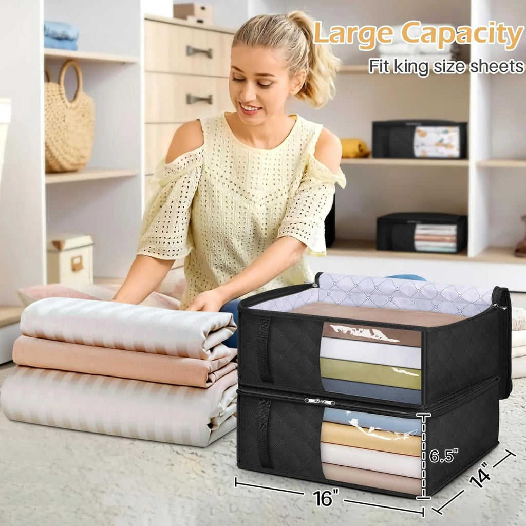 Bed Sheets, Clothes, Blankets, Storage Bags with Zippers, Suitable for Blankets, Bedding, Wardrobes, Bedrooms, Saving Space