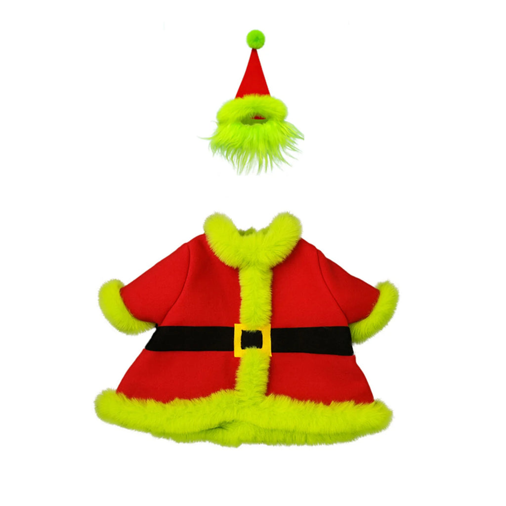 Seasonal Christmas Goose Outfit Festive Christmas Porch Clothes with Hat Cloak Design Seasonal Goose Outfit for Decor Elastic
