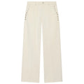 Women's Denim 2 Piece Sets Casual White Halter Sleeveless Metal Rivet Zip-Up Crop Tops & Wide Leg Pants Sets Female Streetwear