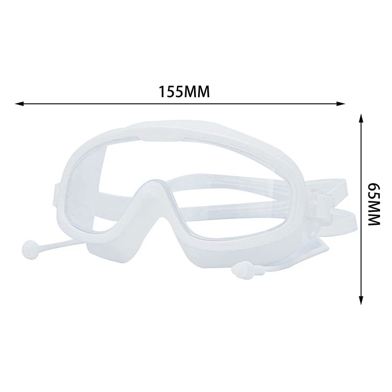 Anti-fog And Anti-ultraviolet/safety Optical Lenses/swimming Accessories Adult Electroplated Large Frame Swimming Goggles