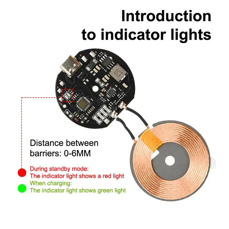20W High Power Wireless Charger Transmitter Module 12V/24V Mobile Phone Quick Charging Circuit Board Vehicle Wireless Charger