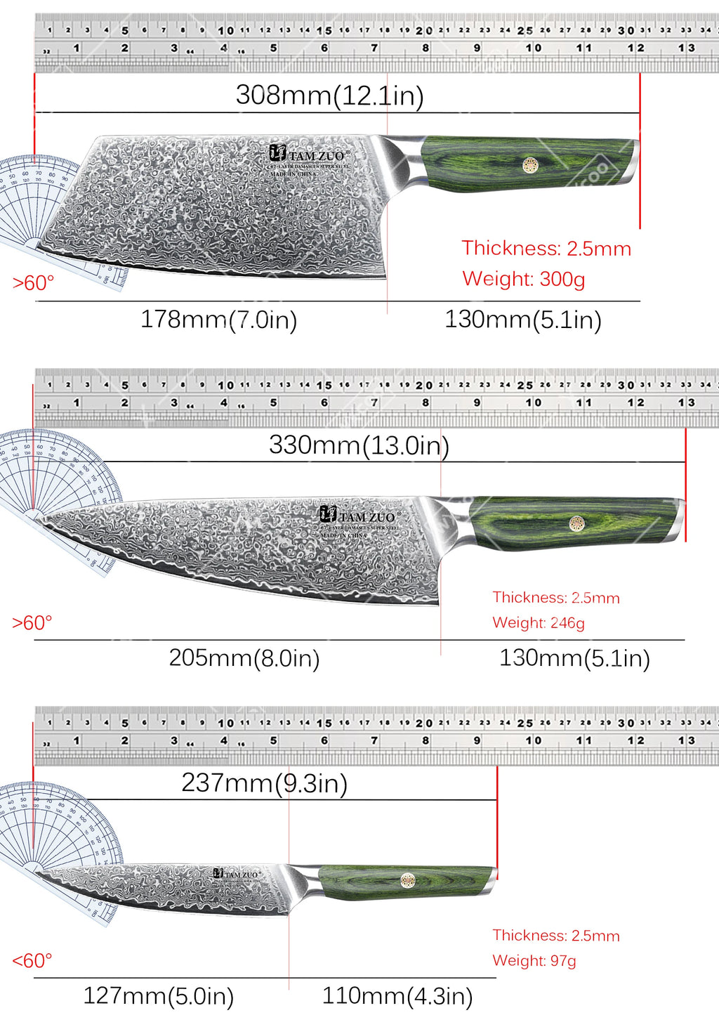 TAMZUO Damascus Steel Kitchen Chef Knife Tools Set For Kitchen Fruit Cooking Utility Knife  Cooking Tools  ножи кухонн
