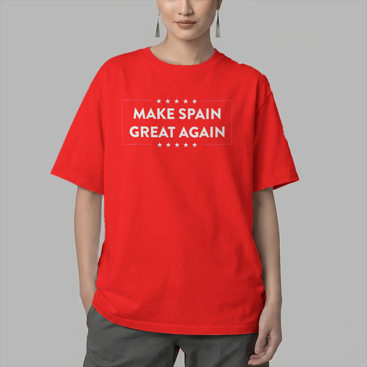 Men's Make Spain Great Again T Shirts  100% Cotton Clothes Funny Short Sleeve O Neck Tees Gift Idea T-Shirt