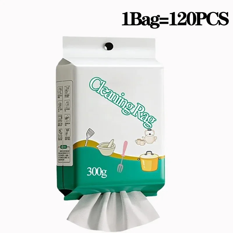 Kitchen Disposable Wipes Hanging Kitchen Wipes Reusable Non-woven Cleaning Cloth Household Dishcloths Paper Towels Cleaning Pads