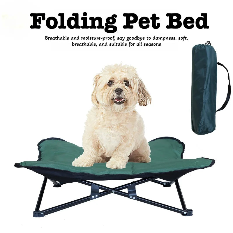 Outdoor Camping Foldable Pet Bed,Comfortable Detachable Pet Pads,Waterproof Bite Resistant,Portable Bed for Cats and Dogs.
