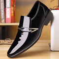 2025 Leather Shoes for Men Patent Leather Mens Casual Oxford Shoes Moccasin Glitter Male Footwear Designer Business Casual Shoes