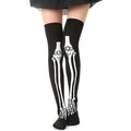 Halloween April Fools Day Theme Party Role Playing Horror Skull Print Long Tube Tight Stockings Costume Women Festival