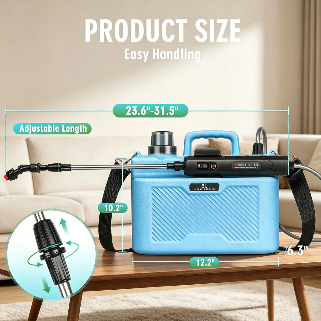 Garden Sprayer Upgraded Electric Sprayer With Telescopic Wand & Adjustable Shoulder Strap For Lawn Garden Patio Yard