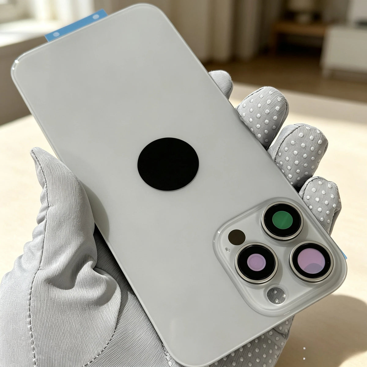 Rear Back Glass Replacement For iPhone 15 Pro 16 Pro Max Rear Cover With Camera Lens Bracket Built-in Magnets Repair Spare Parts