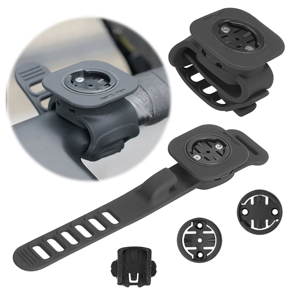 Silicone Bicycle Computer Mount Non-slip Bicycle Handlebar Computer Mount Multi-Function Bike Computer Stand Cycling Accessories