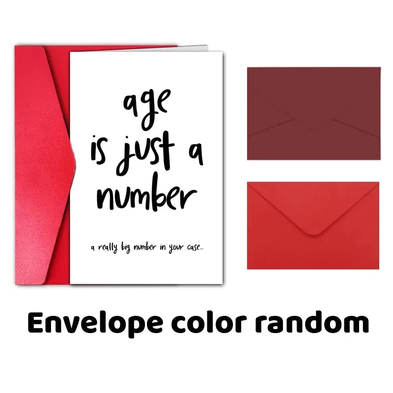 1 Funny 'Age Is Just a Number' Birthday Card. Creative Greeting Cards, Perfect Gifts for Family, Friends and Colleagues.