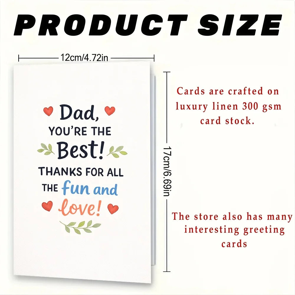 Dad, you are the best. Thank you for bringing us joy and love. A gift for our husband and a Father's Day card