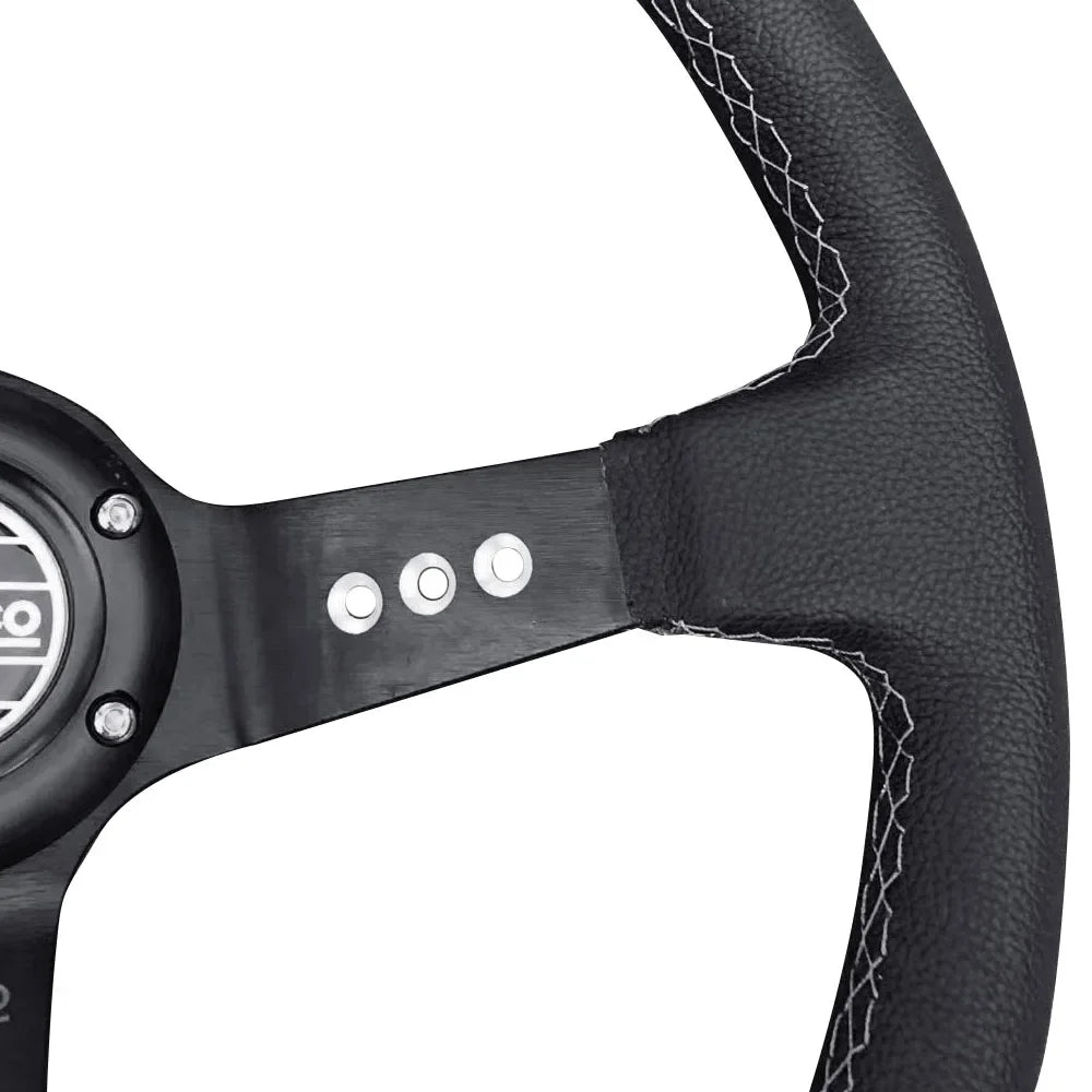 Steering Wheel 14 Inch 350MM 6 Hole Horn Racing Drifting Sport Car Accessorie Universal  Auto Pvc Black Grey Ring Steering Wheel