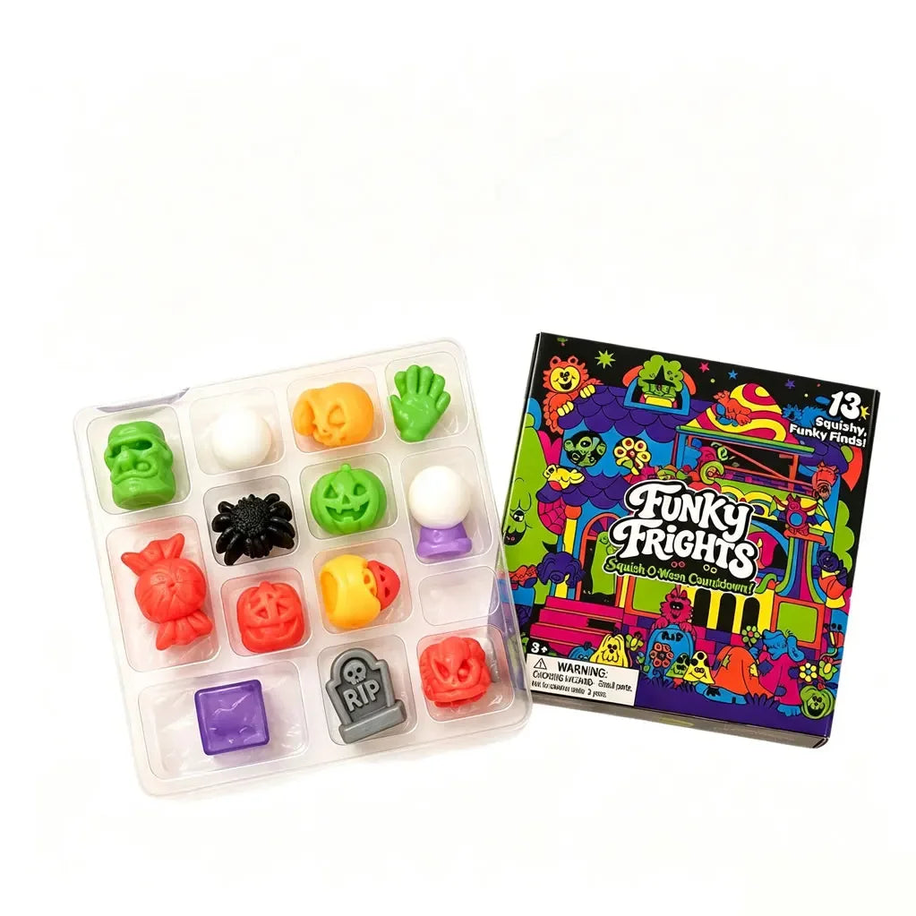 Halloween Advent Calendar 13 Days,Spooky Squishy Slow Rise Stress Relief Countdown Gift Box for Kid Teens Halloween Party Favors