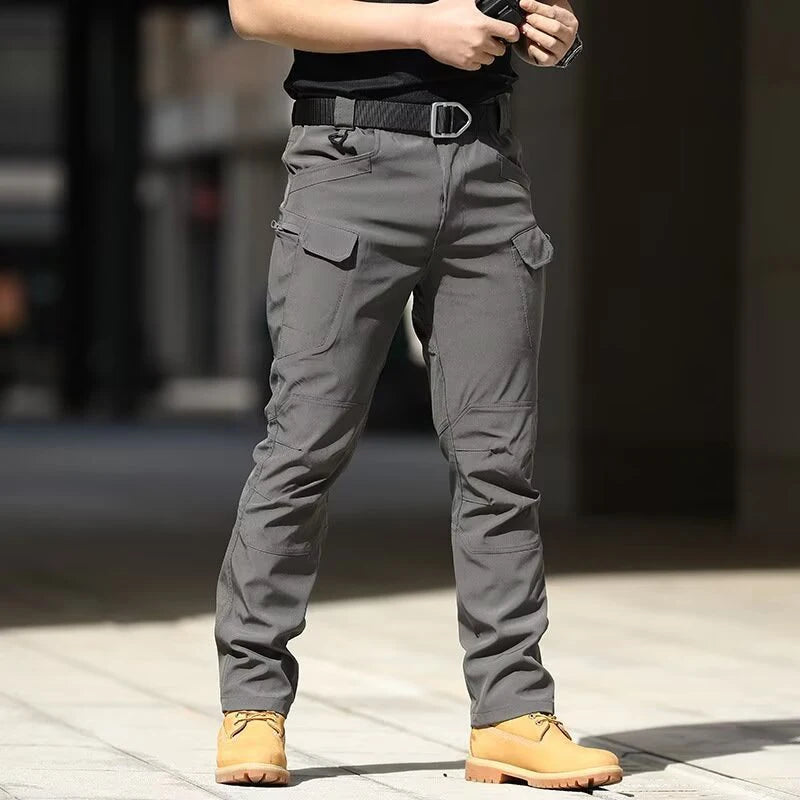 Men Casual Cargo Pants 2025 New Male Summer Tactical Wear Resist Quick Dry Outdoor Trousers Multi Pockets Hike Work Trousers