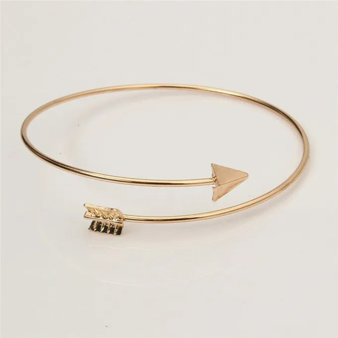 Matte Bangles Fashion Double Ring Bracelet Female Metal Bracelet  New Fashion Korean Jewelry Wholesale - A Single Price