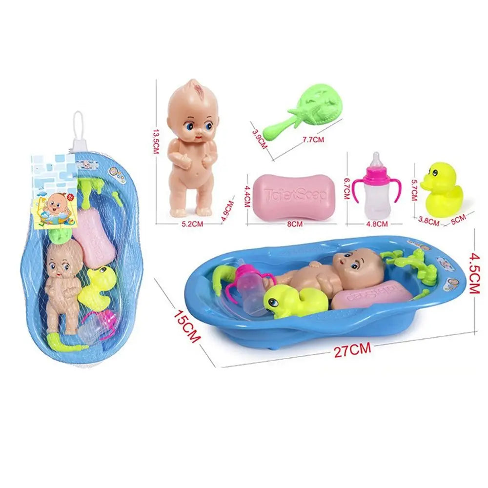 Bathing Realistic Baby Bath Soap Duck Bottle Little Newborn Bath Set with Bathtub Water Floating Shower Children's Day