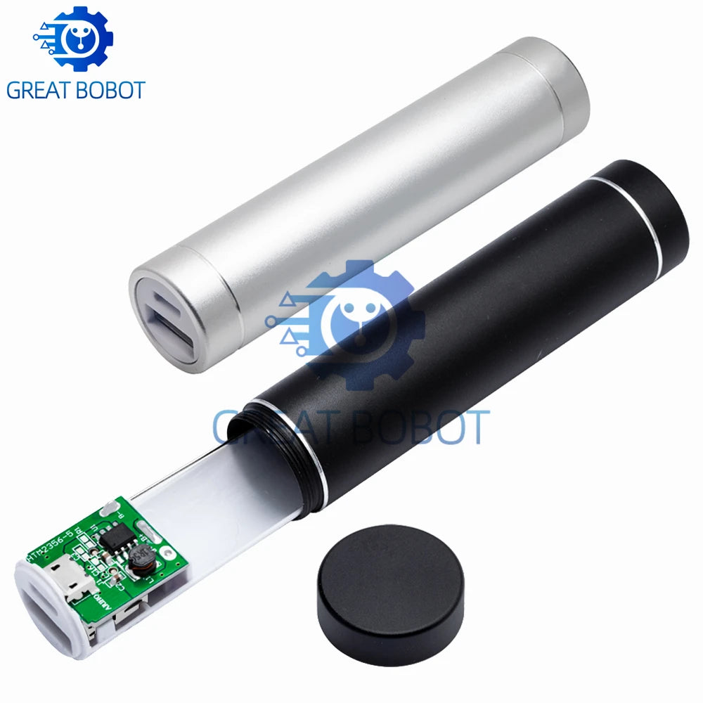 Metal Power Bank DIY Kit-No Welding Required! Includes Storage Case,1X 18650 Battery,5V1A USB External Charger for Smart Phones